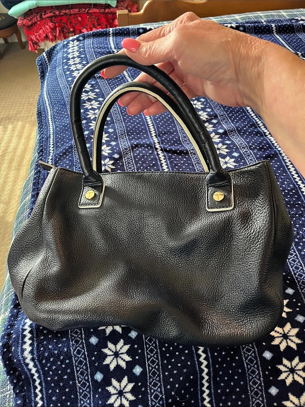 Talbots Navy Blue Shoulder Bag GUC